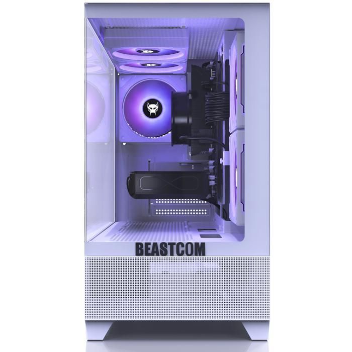 BEASTCOM Q5  Pro Gaming, PC Gamer Blanc , AMD Ryzen 7 5700X, NVIDIA RTX 5060, 16 Go RAM, 1 To  NVMe, WiFi, Win11