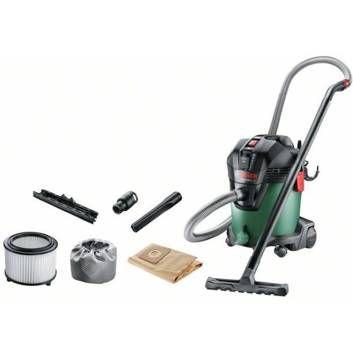 Aspirateur - BOSH - AdvancedVac 20 - Humide et sec - 1200W - 20L en acier inoxydable