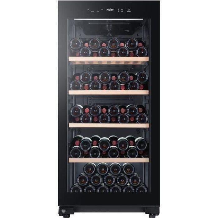 Cave à vin de vieillissement - HAIER HWS116GAE - Pose libre - 116 bouteilles H126.5 x L59,5 cm - Noir