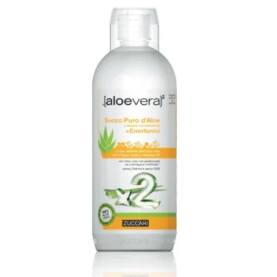 ALOEVERA2 Zuccari AloëVera 2 Puur Aloë-sap Dubbele concentratie + Enertonici 1 l