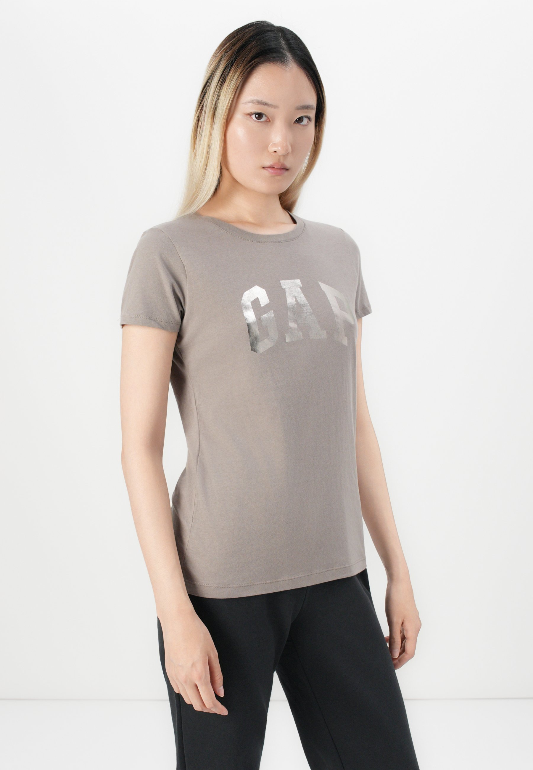 Confezione da 2 T-shirt con logo Gap - T-shirt stampata - marrone grilletto