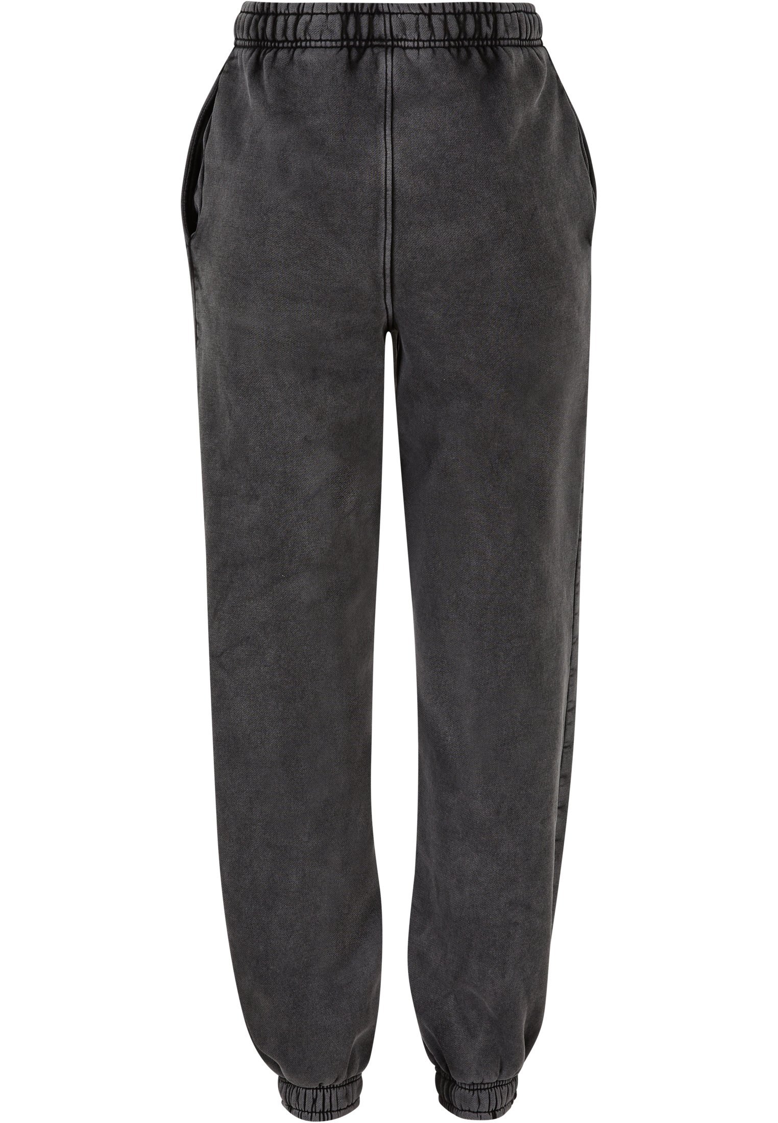 Pantaloni da tuta Urban Classics a vita alta, lavaggio pietra - neri
