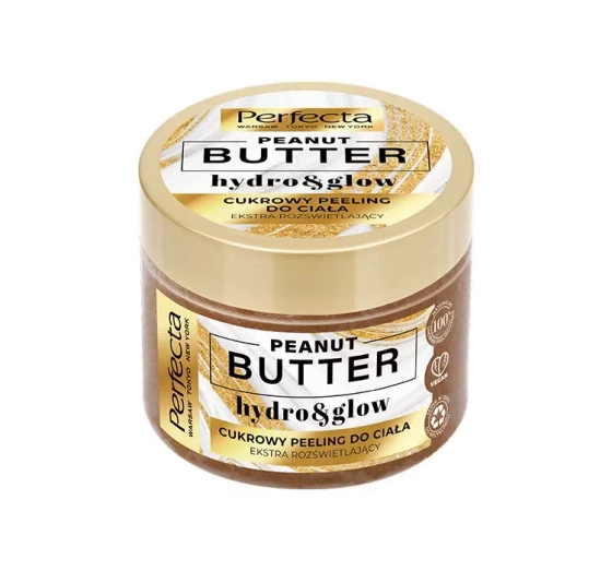 Perfecta Peanut Butter Hydro & Glow cukrowy peeling do ciała 300g