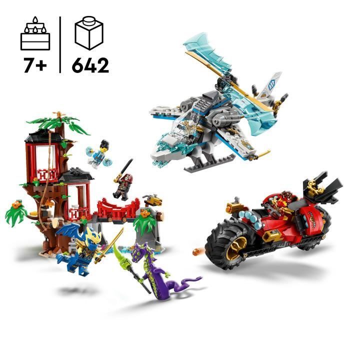 LEGO NINJAGO 71857 Casa sull'albero e veicoli ninja - Set di costruzioni per bambini dai 7 anni in su