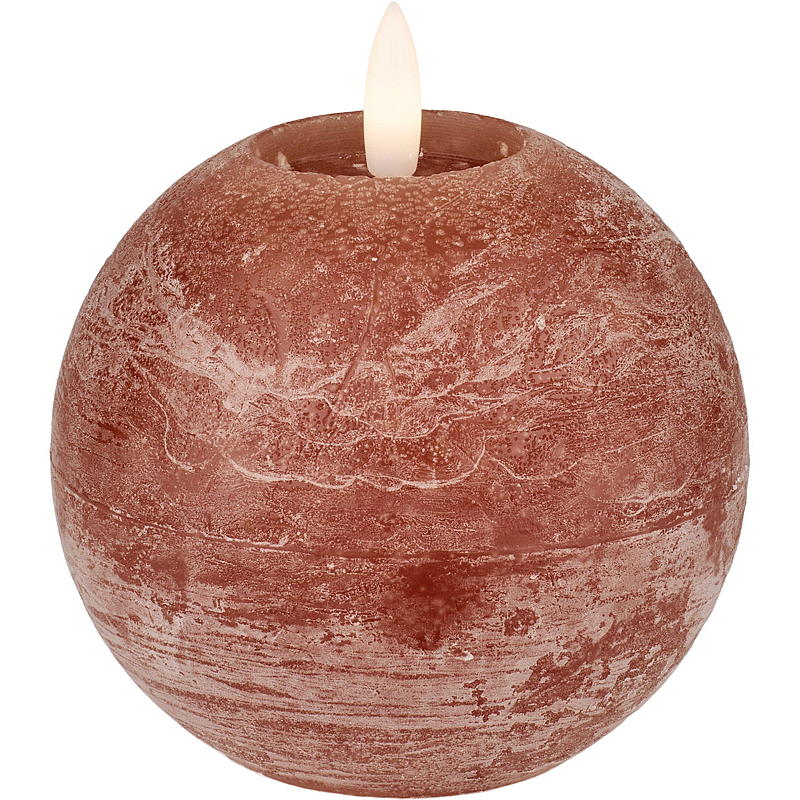 Lampada a sfera Vie Home 10 cm LED ruggine rustica arancione