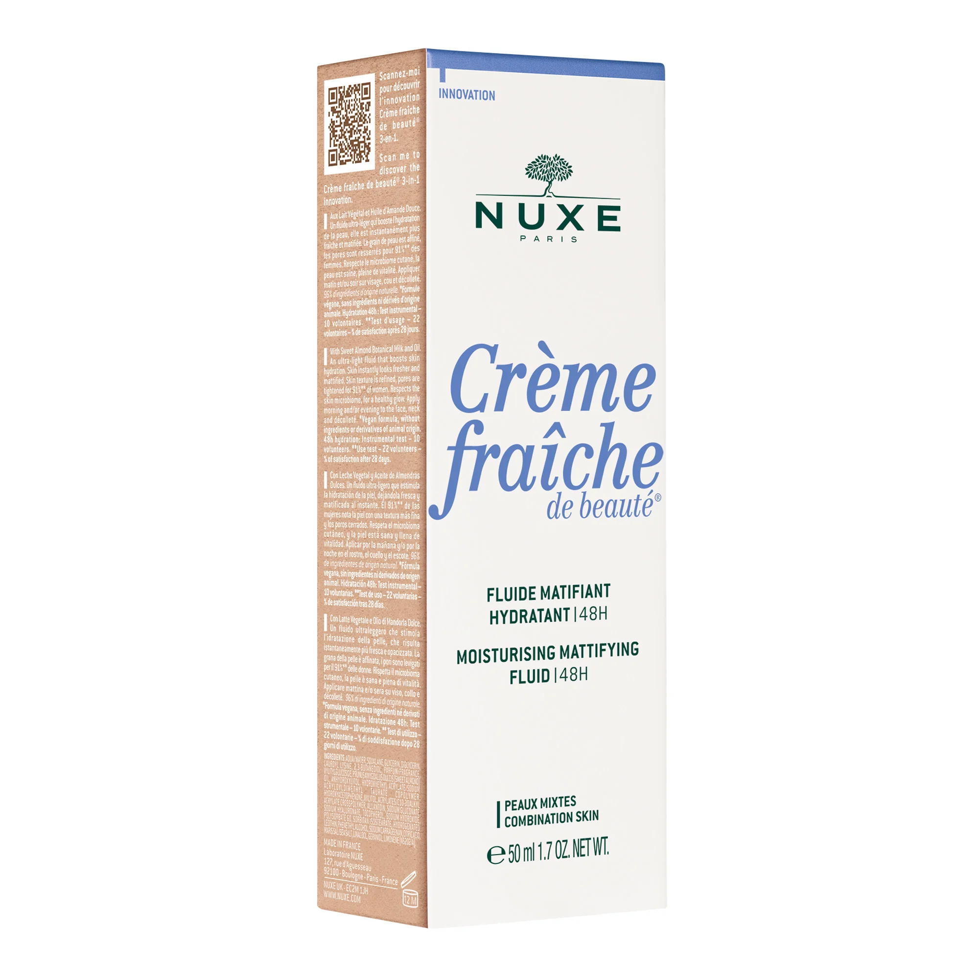 Creme Fraiche de Beaute Fluido opacizzante idratante 48h - Crema viso giorno idratante