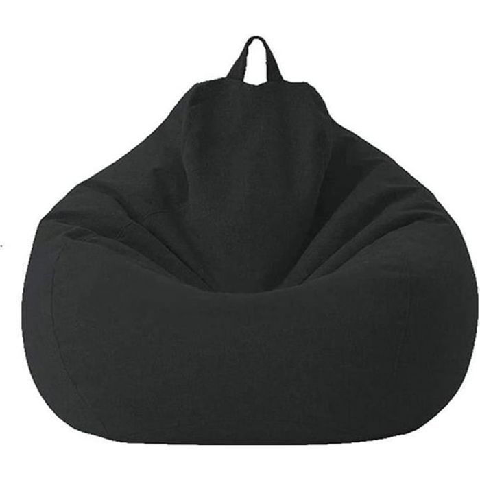 AMOUNE Housse de Pouf Poire, Sans Remplissage, Canapé, Pouf d'intérieur/extérieur, pour adultes et enfants - 80x90cm - Noir