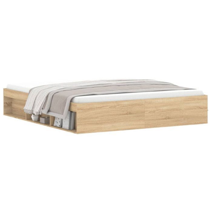 vidaXL Sonoma Eichenholz-Bettgestell 180x200 cm Super King 3203882