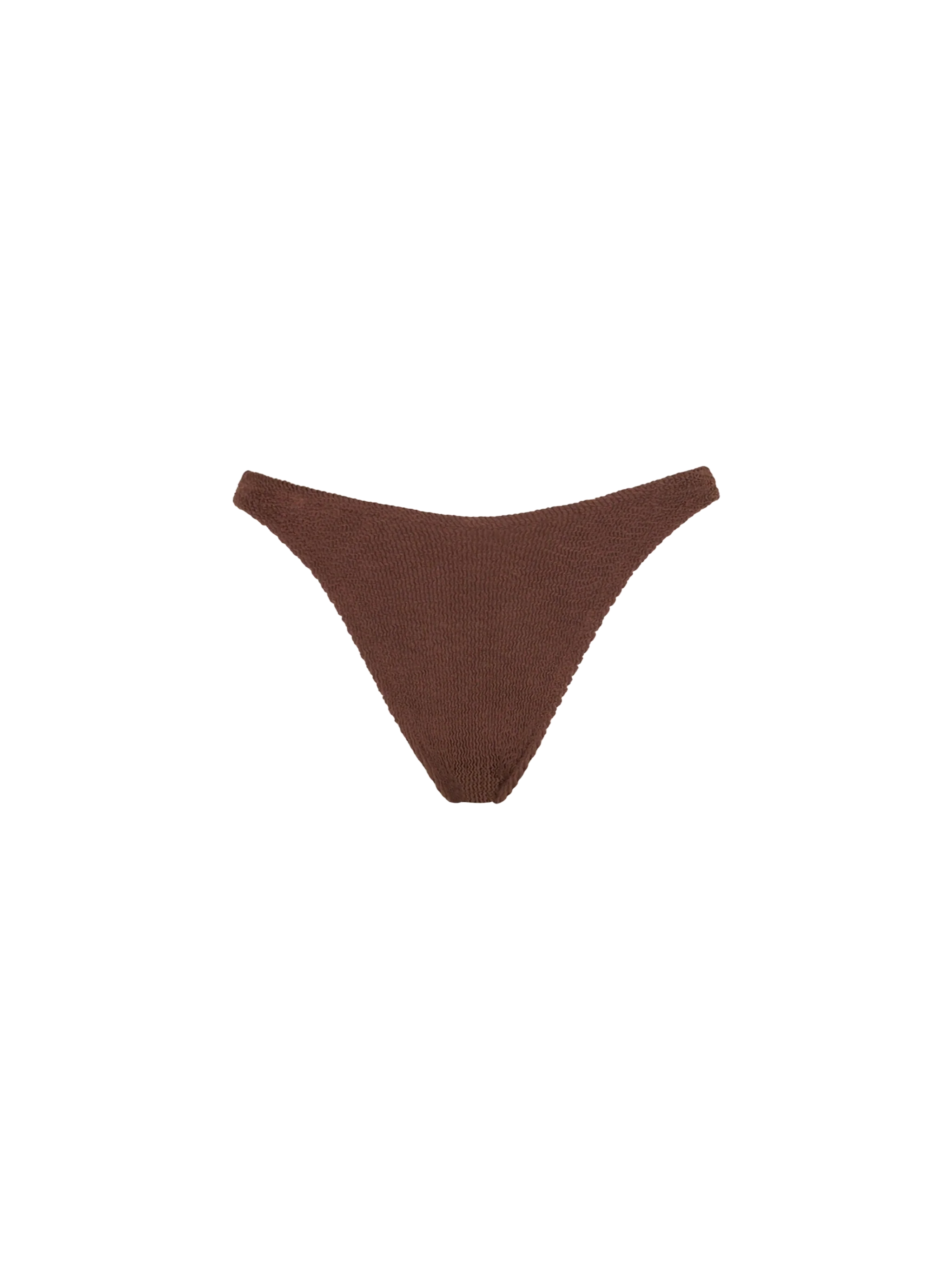 Culotte de bain marron froissée pour femme