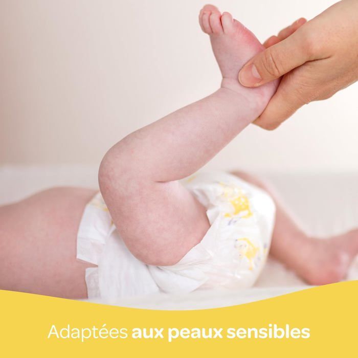 BIOLANE - Couches bébé taille 1 - (2-5 kg) - Peaux Sensibles - Demi pack 81 couches