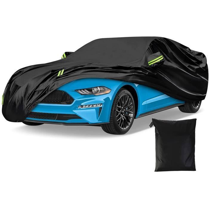Funda para coche sedán 210T 480x180x150cm, impermeable para exteriores, color negro.