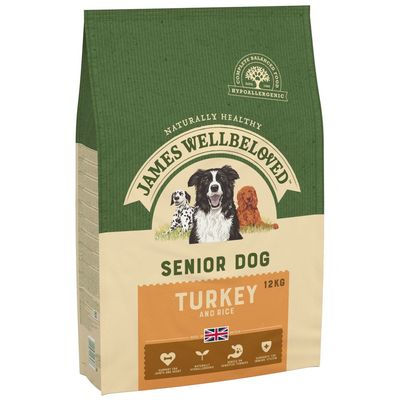 confezioni da 12 kg di cibo secco per cani James Wellbeloved - 22 + 2 kg in omaggio!*