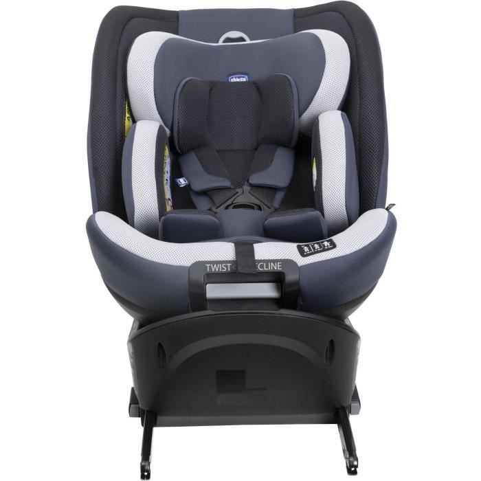 Silla de coche Chicco Everone - Grupo 0/1/2/3 - i-Size - Giratoria - Reclinable - Reductor - Plateada