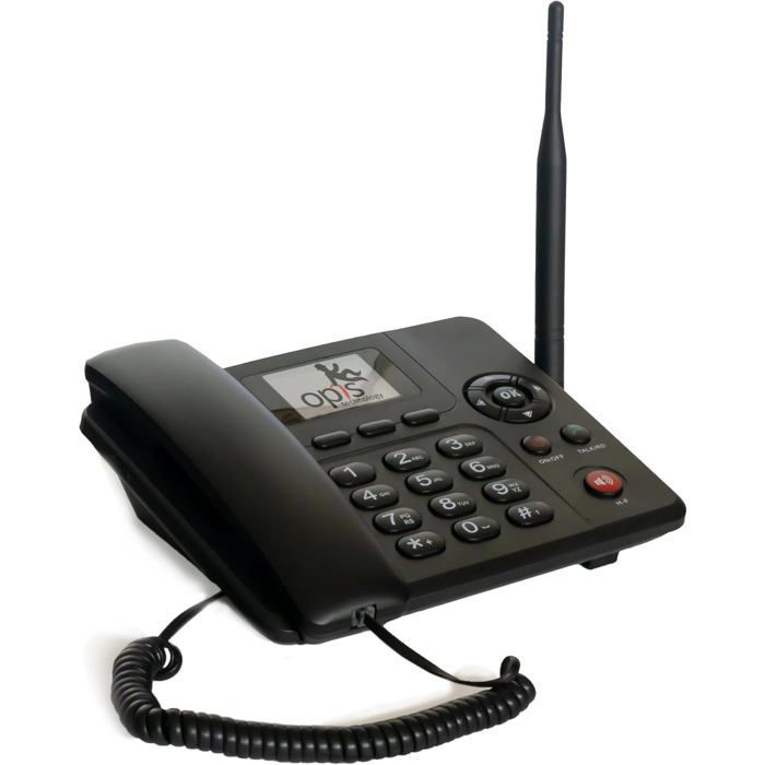 Teléfono fijo 4G para personas mayores - SVATV - Purofon - Tarjeta SIM incluida - Compatible con 4G europeo - Pantalla de 5 cm - Negro