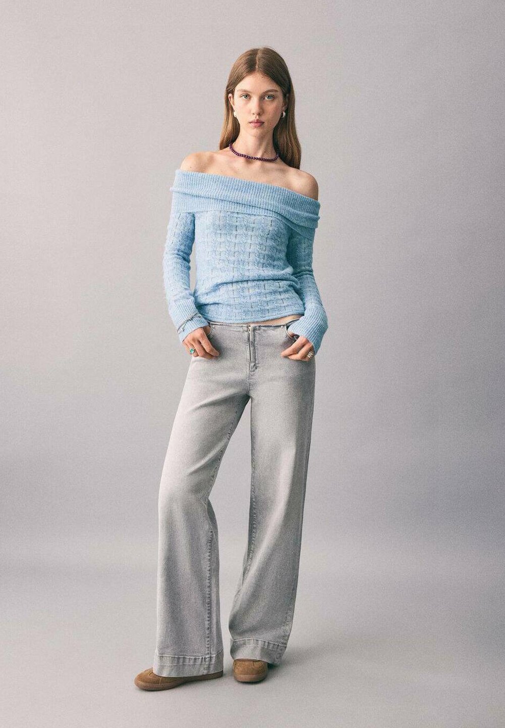 Mango Kids TEEN - Pull - bleu clair
