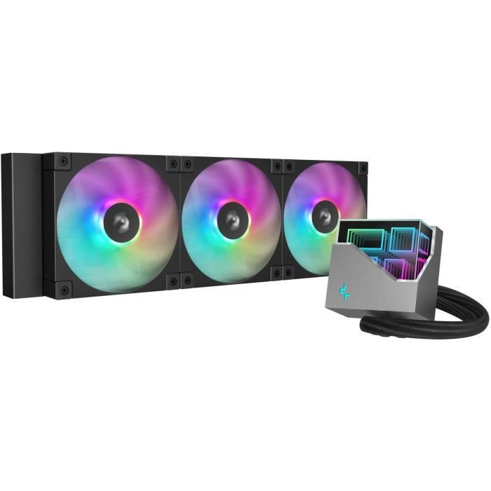 Sistema di raffreddamento a liquido AIO - DEEPCOOL LT360 ARGB - 3 ventole ARGB da 120 mm - Nero