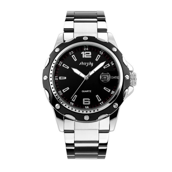 Orologio da uomo SHARPHY Classic - Acciaio argentato e quadrante nero