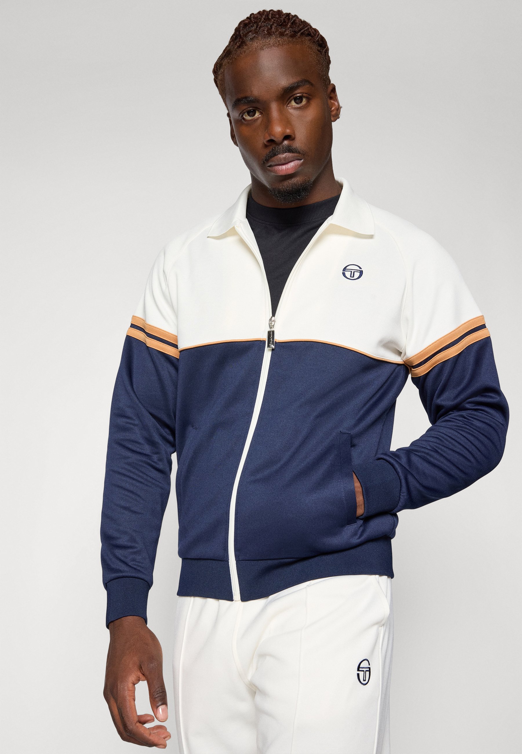 Sergio Tacchini ORION TRACKTOP - Trainingsjacke - Gardenia/Marineblau