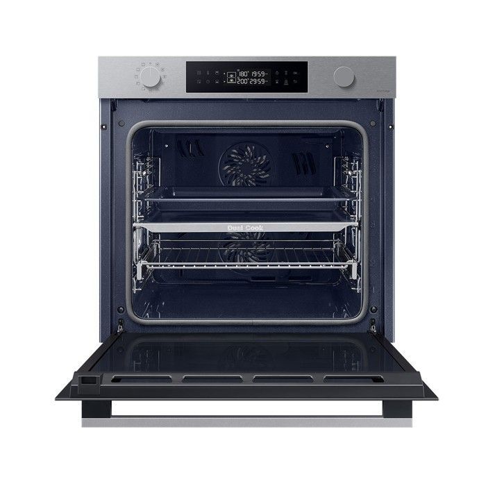 Forno Samsung Dual Cook da 1200 W e 76 litri in acciaio inox (NV7B4450VAS/U3)