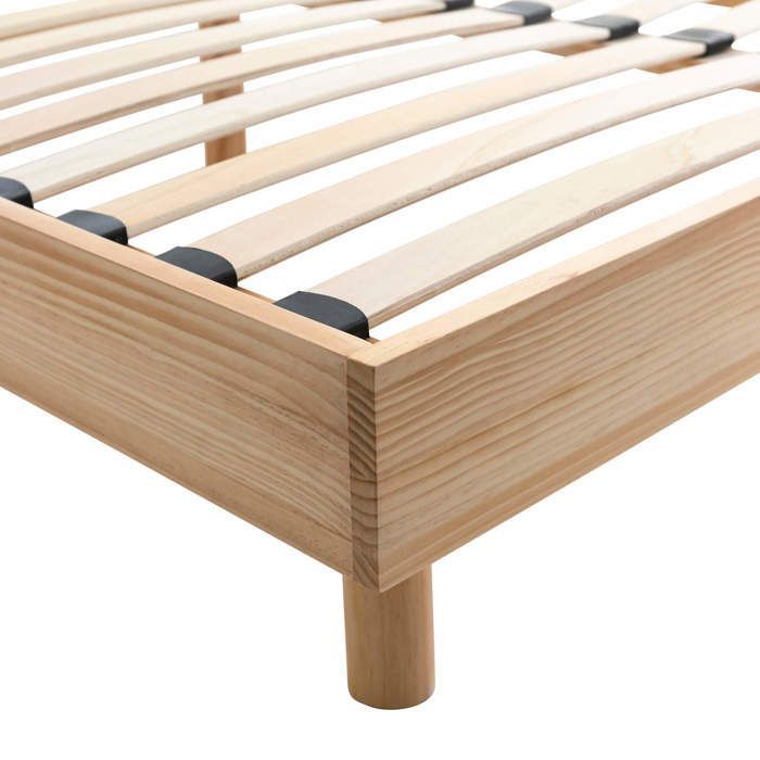 Massief houten bedbodemset 140x190 - Licht hout - Terre de Nuit