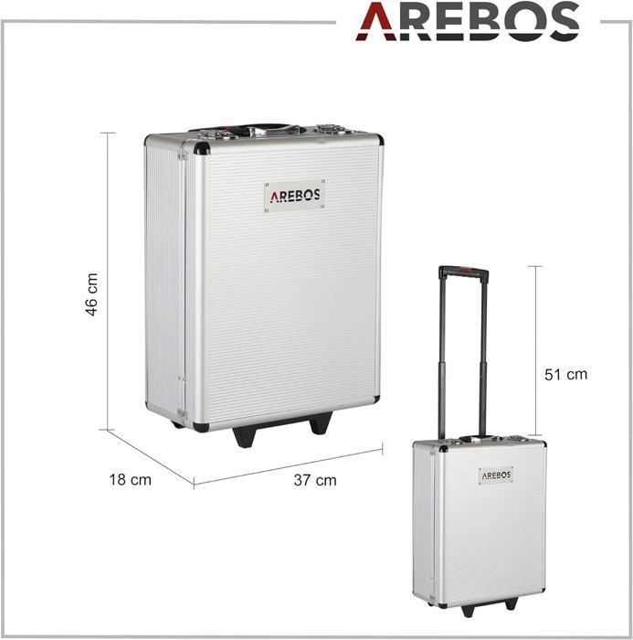AREBOS 1200 Piece Tool Case Tool Box