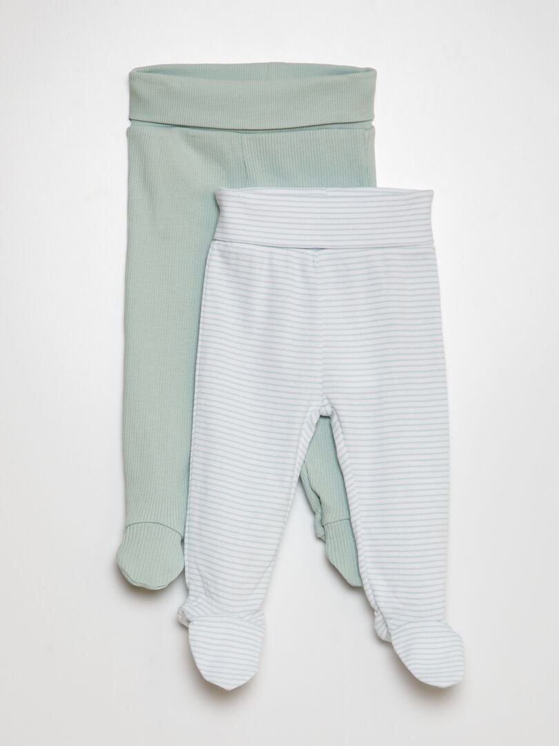 Conjunto de Leggings de Algodão - 2 Peças - AZUL