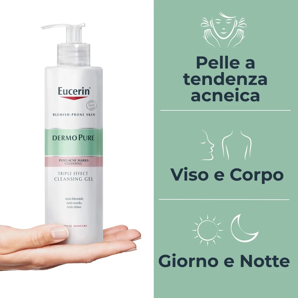 EUCERIN Eucerin Dermopurifyer puhastusgeel 400 ml vähendab ebapuhtusi