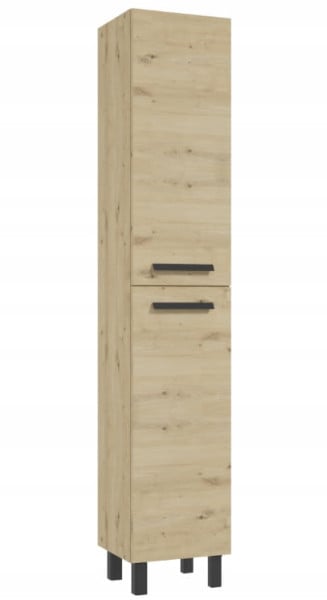Słupek łazienkowy stojący 185x35cm Dąb artisan cichy domyk