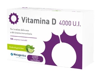 METAGENICS VITAMINE D Vitamine D 4000 IE 168 kauwtabletten Voedingssupplement met vitamine D