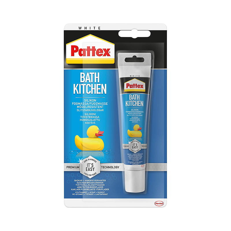 Pattex silikonfugemasse 50 ml hvit, bad og kjøkken