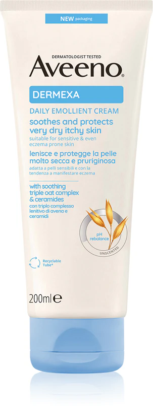 Aveeno Dermexa denný zmäkčujúci krém pre suchú a podráždenú pokožku