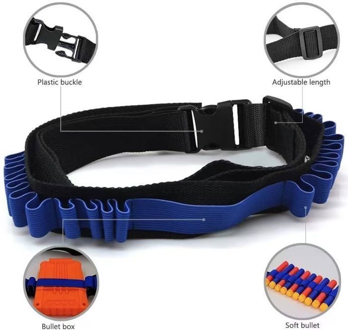 2windeal® Sac de rangement pistolets +clips de recharge, fléchettes, bracelet cible PR Nerf N-Strike Elite/Mega/Rival