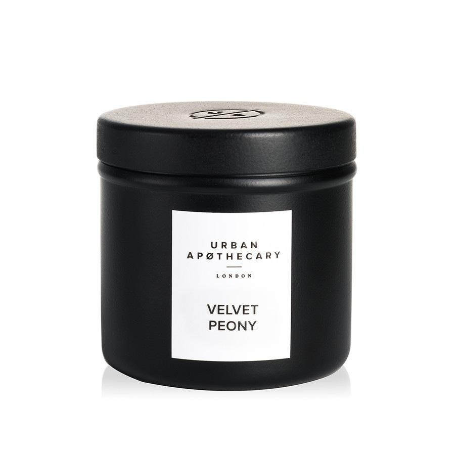Luxusní železná cestovní svíčka Urban Apothecary, sametová pivoňka – 175 g