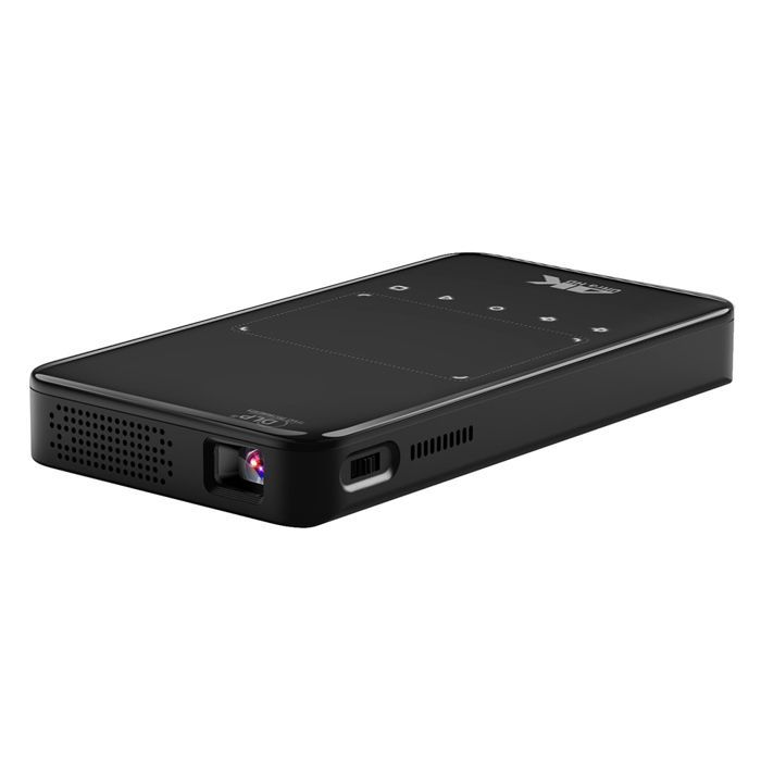 Proiettore mini portatile Android 4K Pico YONIS, proiettore Wi-Fi intelligente + scheda SD da 128 GB, nero