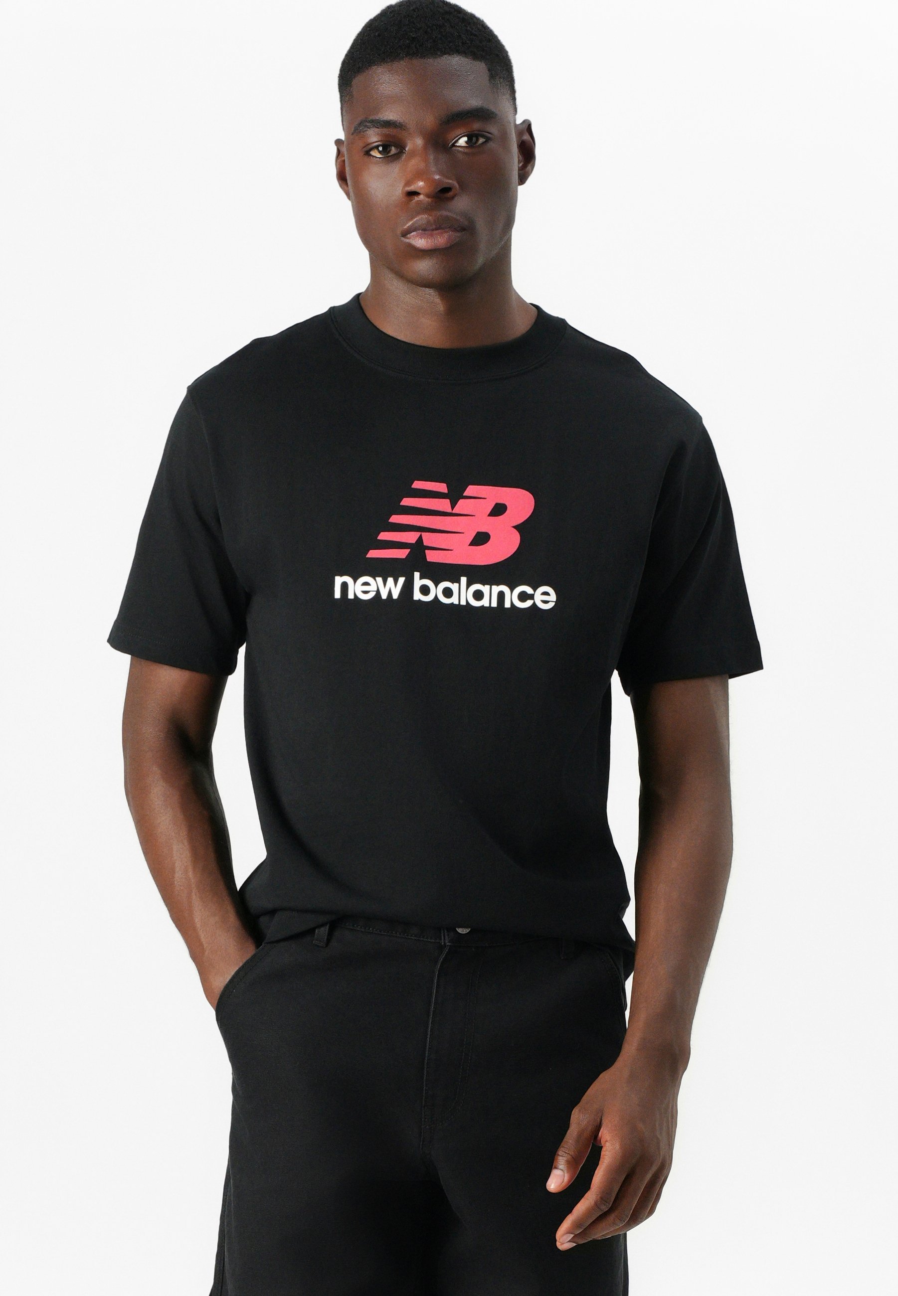 New Balance ATHLETICS LOGO - T-shirt met print - zwart