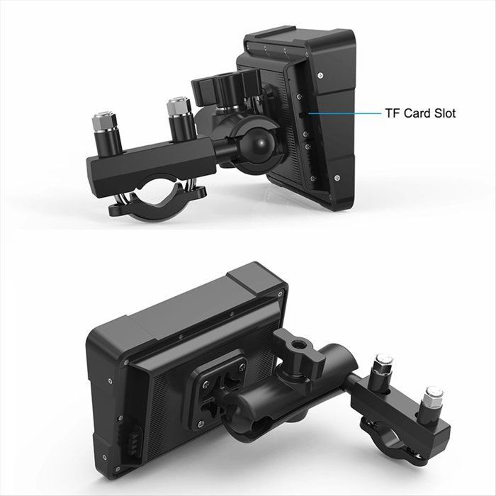 Pantalla Bluetooth portátil de 5 pulgadas para navegación GPS de motocicleta, resistente al agua IP67, inalámbrica, compatible con Carplay y Android Auto, reproductor MP5.