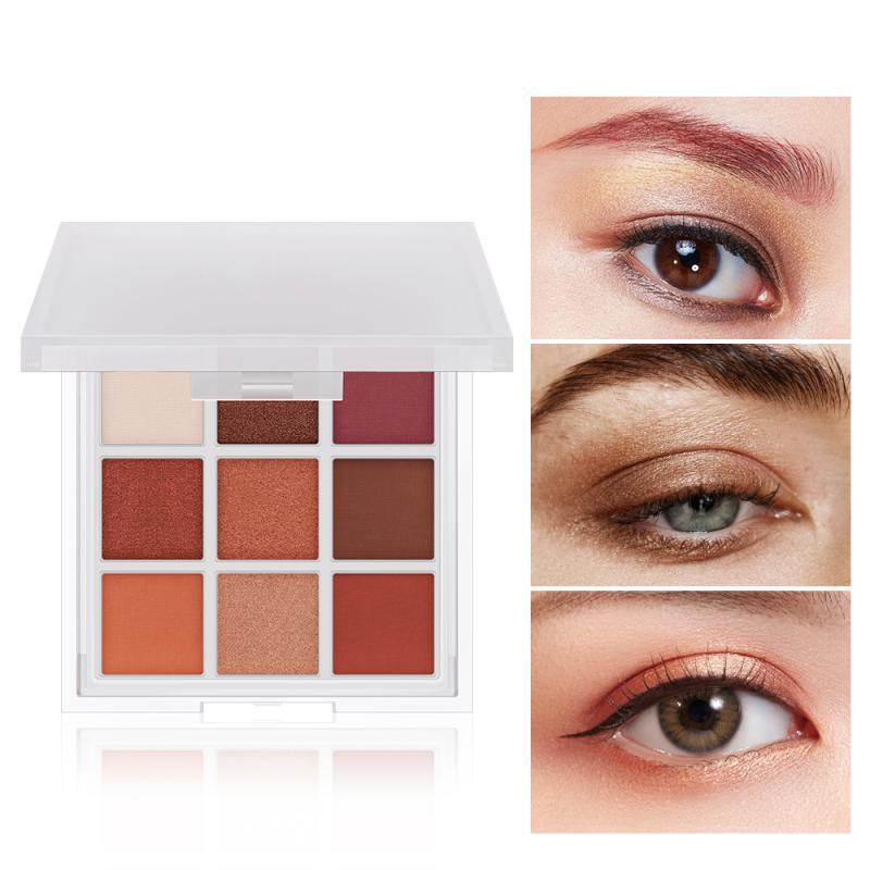 Palette de 9 fards à paupières, maquillage nude scintillant pailleté, haute pigmentation, waterproof, cosmétiques pour les yeux TSLM1