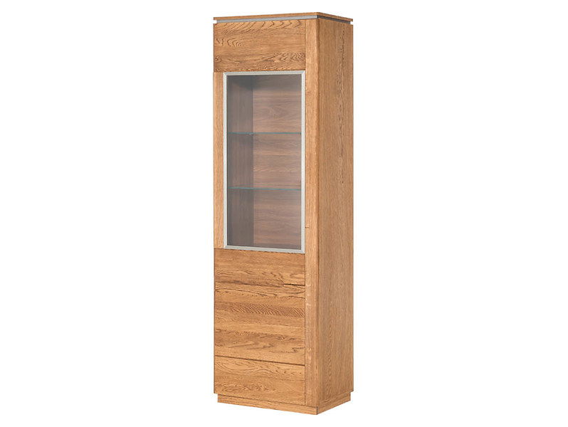 Witryna Montenegro-10 58 cm z drzwiami lewostronna  dąb rustical