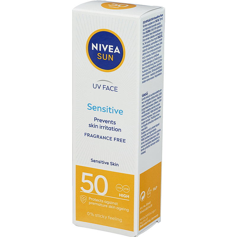 Nivea Solcreme 50 ml Ansigtssensitiv Nivea SPF50