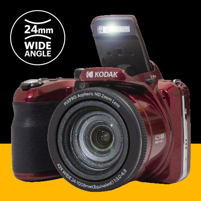 Appareil photo bridge - KODAK - AZ425 - 20,68 MP - Zoom optique 42x - Rouge