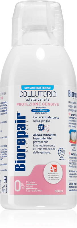 Biorepair Enxaguante Bucal para Proteção das Gengivas: suplemento alimentar que protege os dentes e as gengivas.
