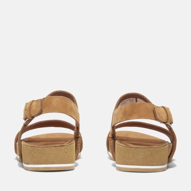 Sandalo a Doppia Fascia Malibu Waves da Donna in                marrone chiaro