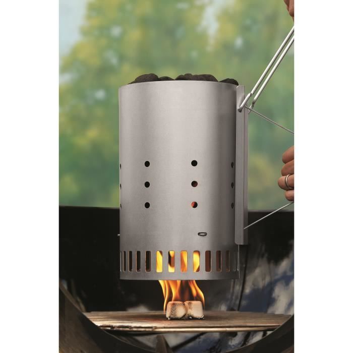 Cheminée d'allumage pour barbecue à charbon - WEBER - Rapidfire - Poids 2,18 kg - Dimensions 32x19x30,5 cm
