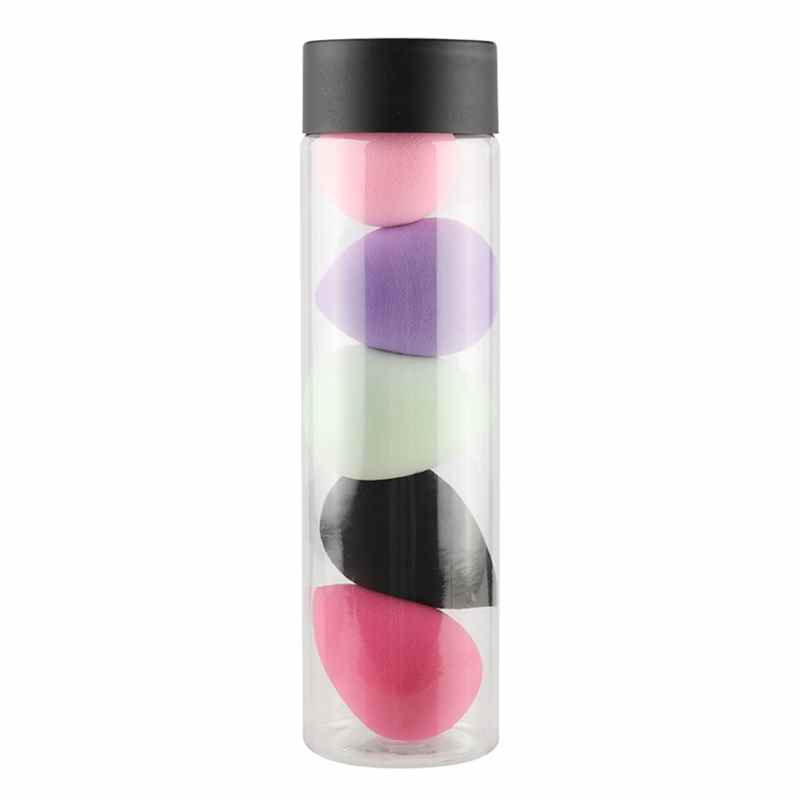 Conjunto de esponjas de maquiagem multifuncionais para aplicação de base, creme e pó. Ideal para cosméticos líquidos, cremosos e em pó.
