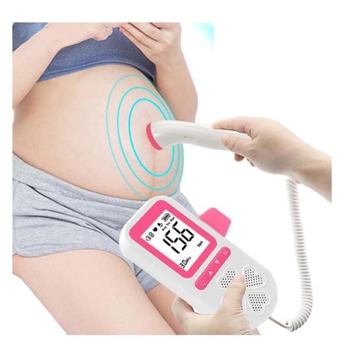 Moniteur de Fréquence Cardiaque du Fœtus — Doppler Foetal Grossesse, Moniteur de Fréquence Cardiaque à Domicile pour Enceintes