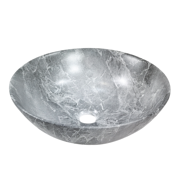 Umywalka Nablatowa Tinos Invena, 39,5 Cm, Efekt Marmuru