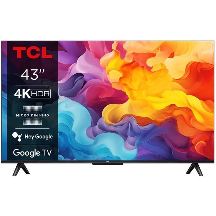 TV LED 4K - TCL - 43V6B - 108 cm - Google TV - HDMI 2.1 - HDR10