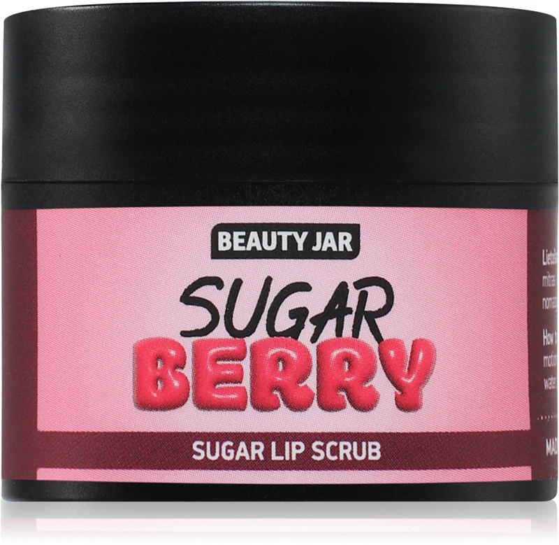 „Beauty Jar“ uogų cukraus lūpų šveitiklis su kakavos sviestu ir vitaminu E
