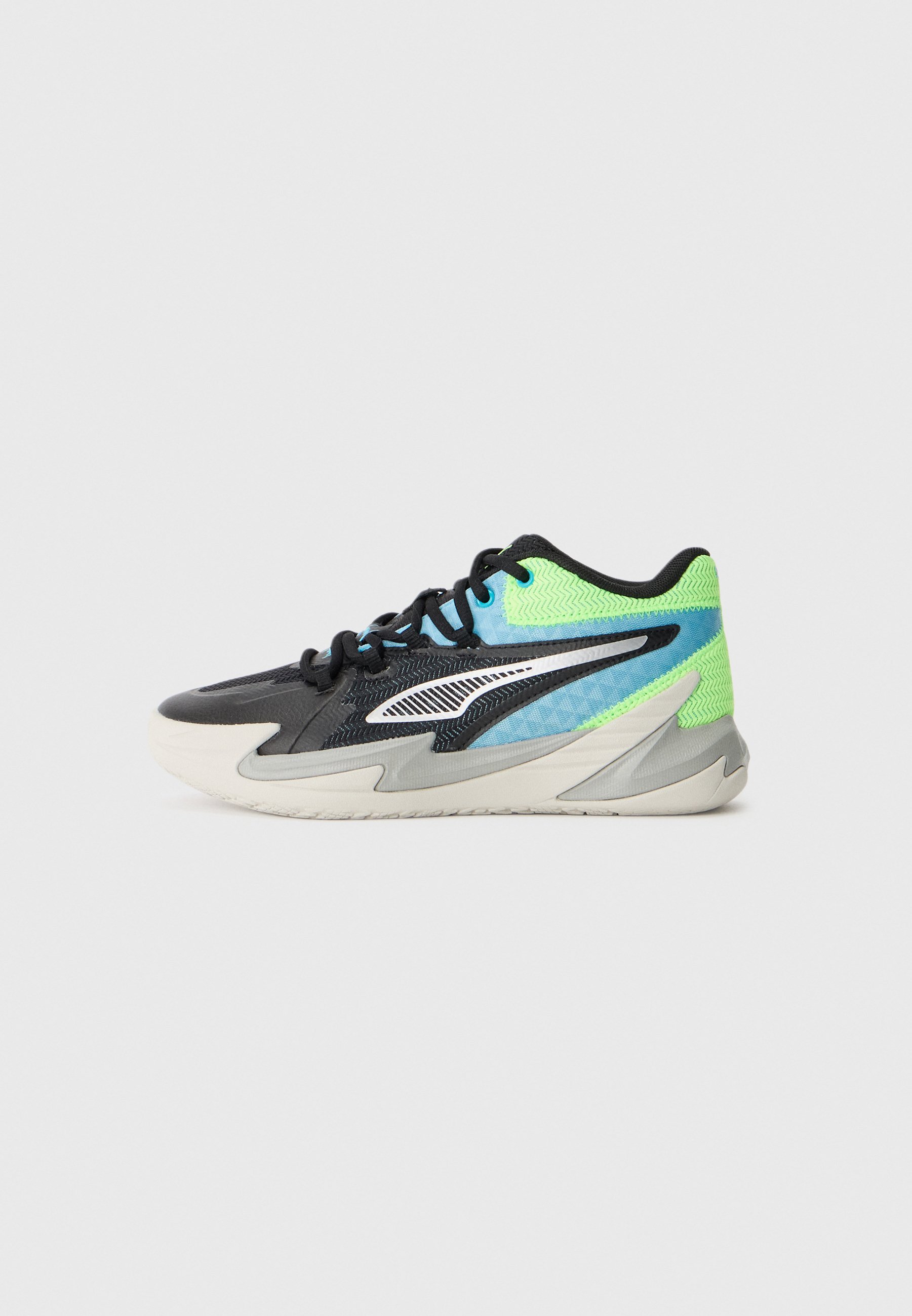 Puma DAGGER UNISEX - Basketbalschoenen - zwart/felblauw/groen