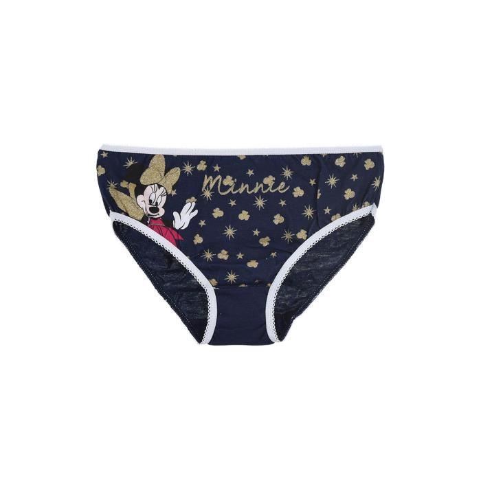 Conjunto de 3 braguitas de Minnie Mouse de Disney para niñas - Cintura y aberturas de las piernas elásticas - 100 % algodón OEKO-TEX®